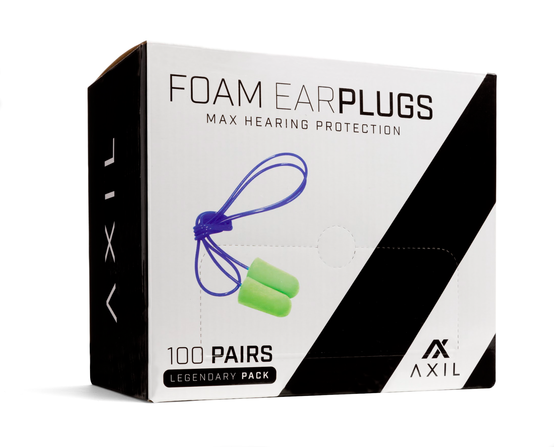 Foam Ear Plugs - 100 Pair Box w/ Lanyard